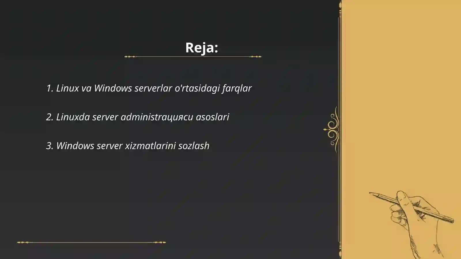 Linux va Windowsda server xizmatlarini sozlash 2