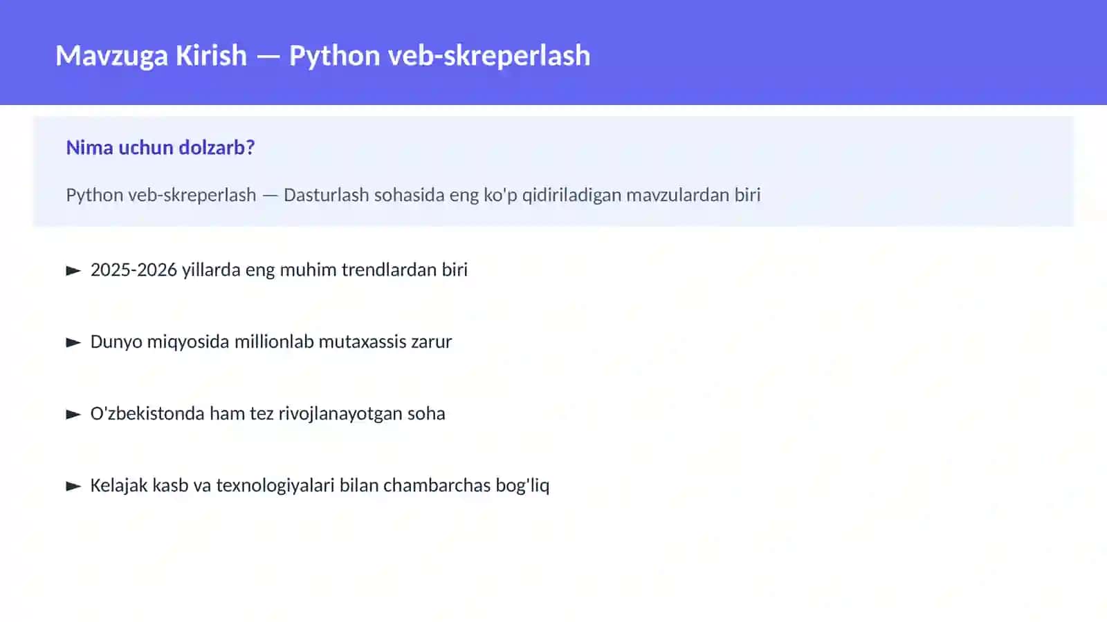 PYTHON DASTURLASH 2