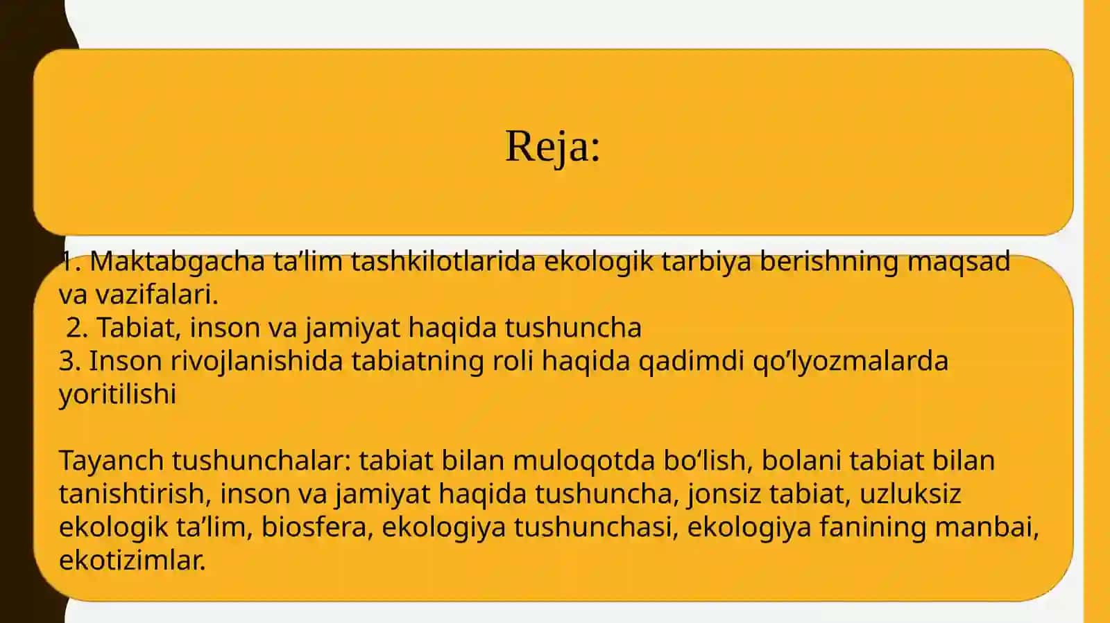 Maktabgacha ta’lim tashkilotlarida ekologik tarbiya berishning maqsad va vazifalari 2