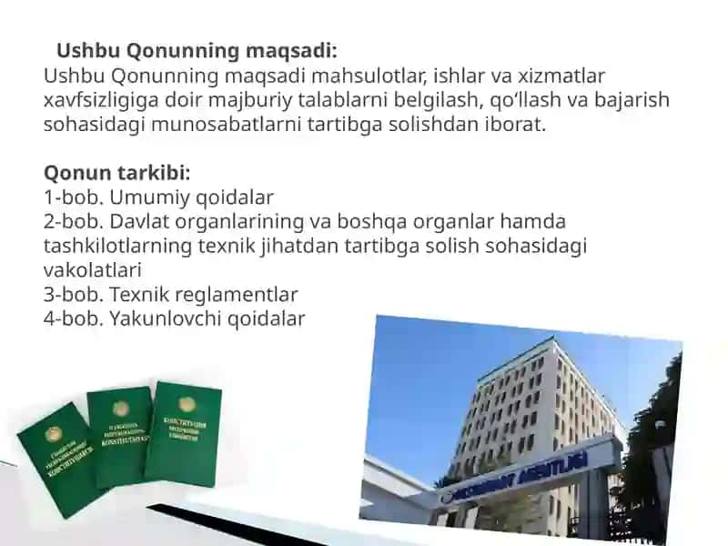 "Texnik jihatdan tartibga solishto'g'risi qonuni" 2