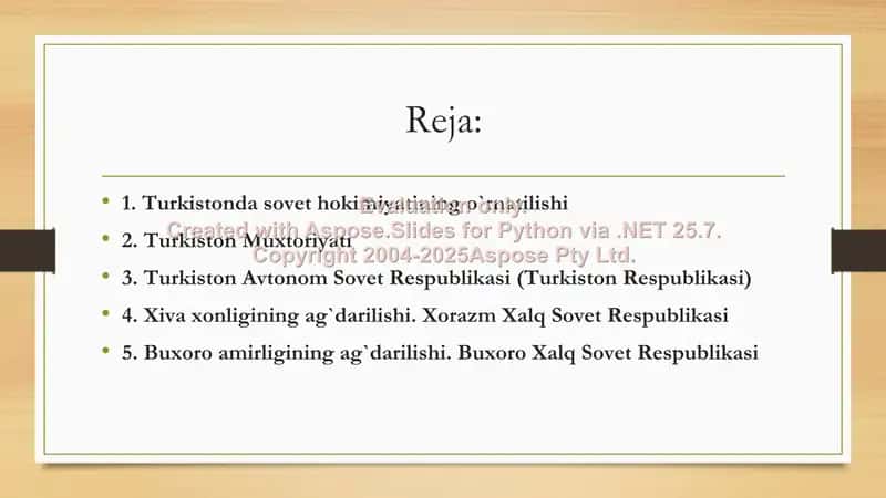 Turkistonda Rossiya imperiyasi mustamlaka boshqaruv tizmining qaror topishi 2