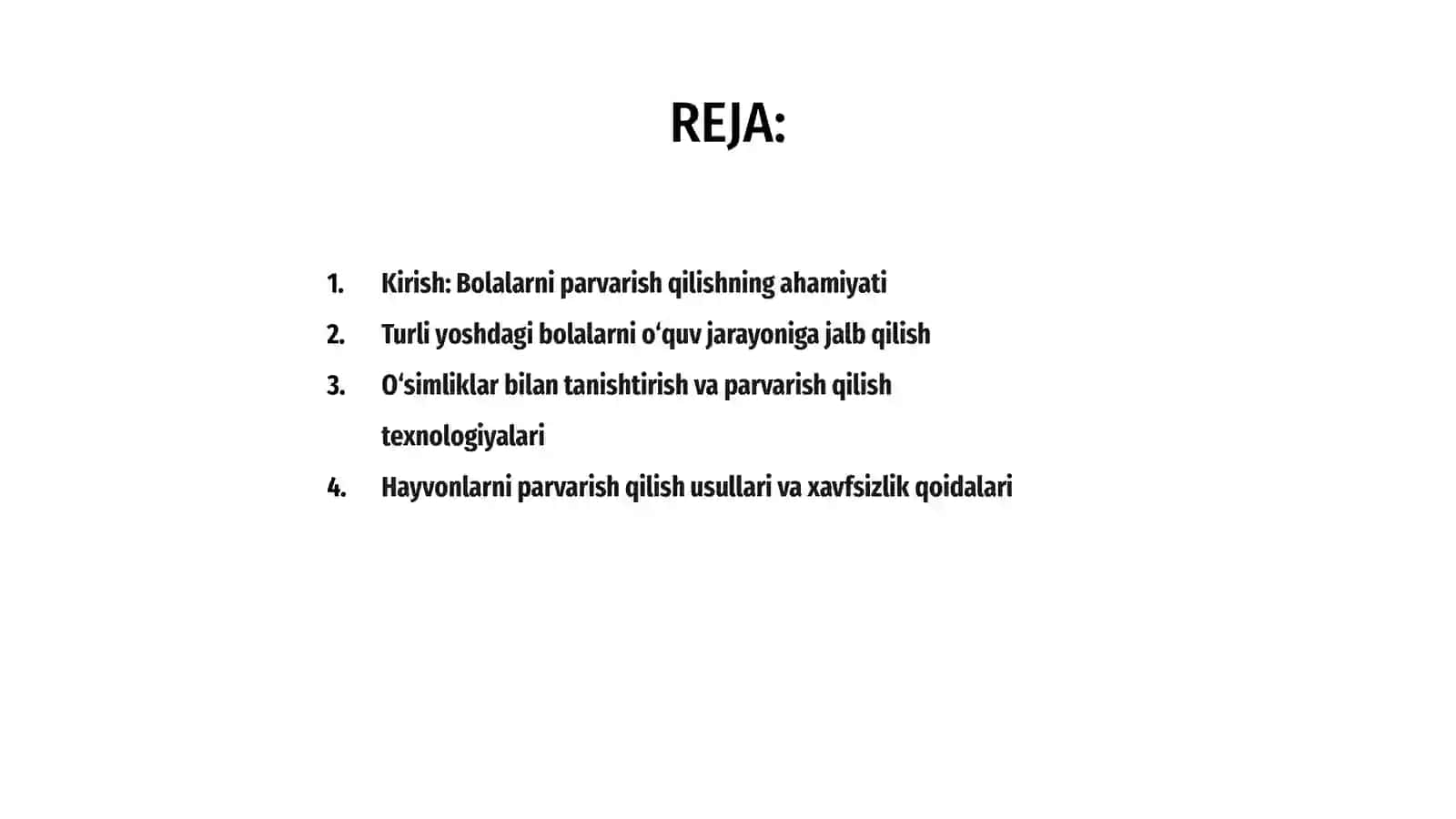 Turli yosh guruhlari bolalarni òsimliklar hayvonlar qushlarni parvarish qilishga òrgatish texnologiyasi 2
