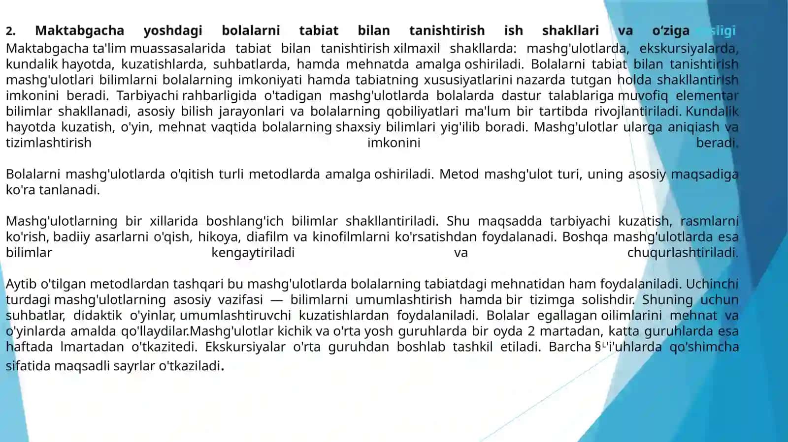 Bolalarni tabiat bilan tanishtirish 2
