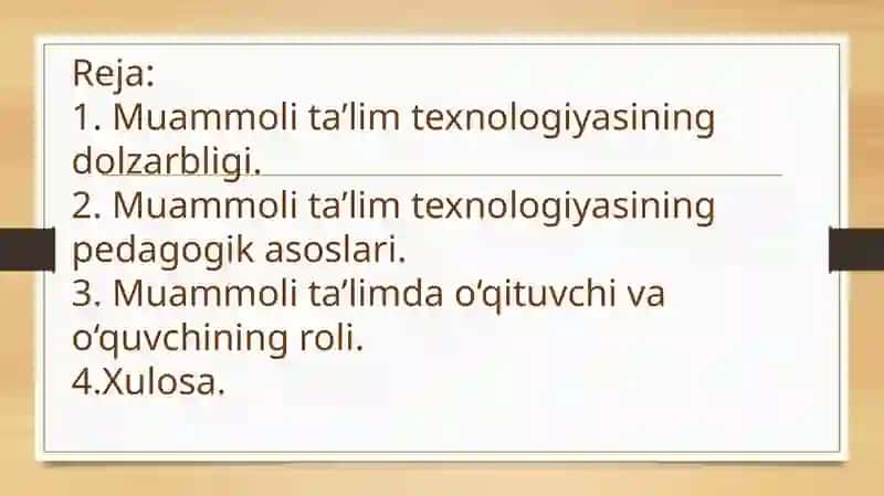 Muammoli ta’lim texnalogiyasining mohiyati va mazmuni 2