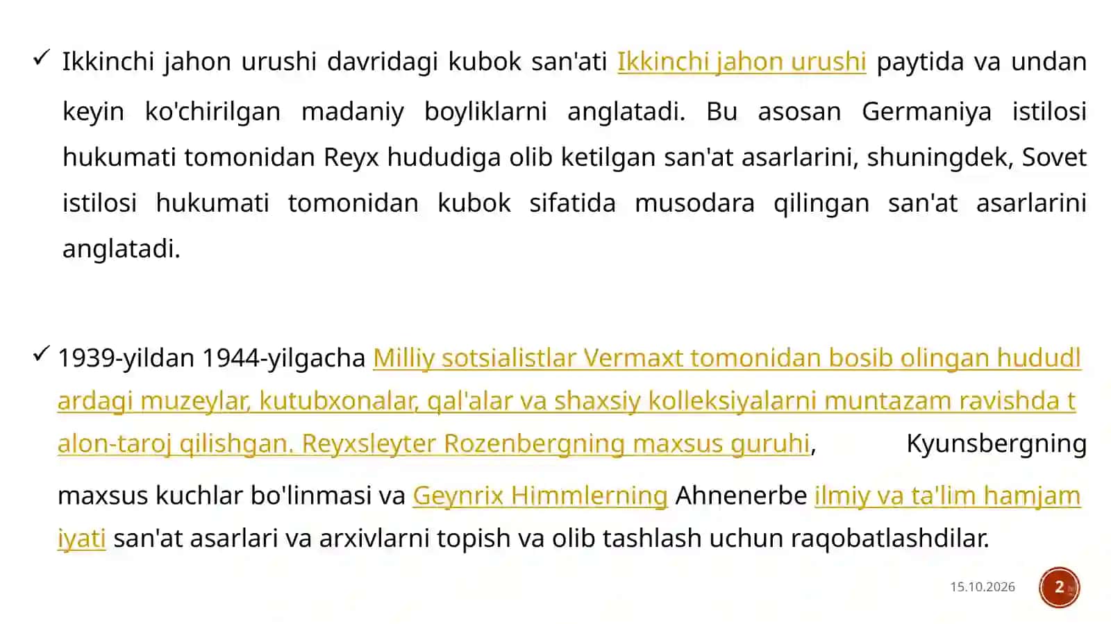 Ikkinchi jahon urushi davrida amaliy san‘at 2