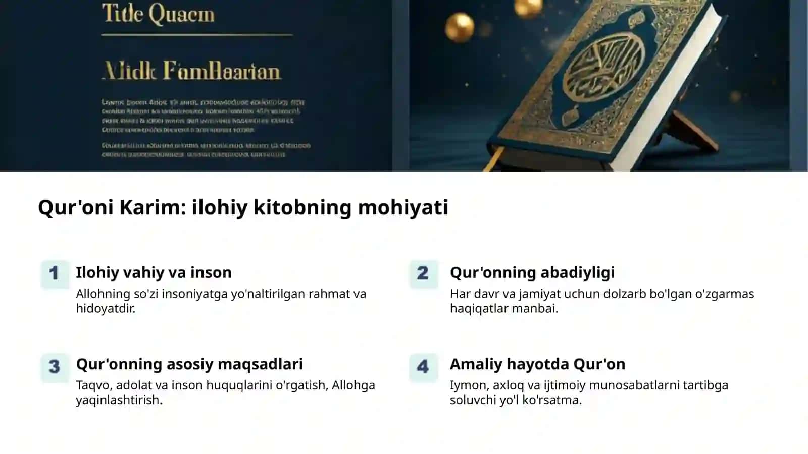 Islom: Din va Madaniyat 2