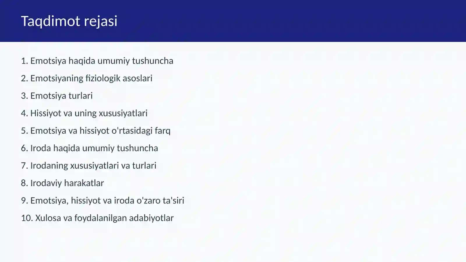 Emotsiya, hissiyot, iroda 2