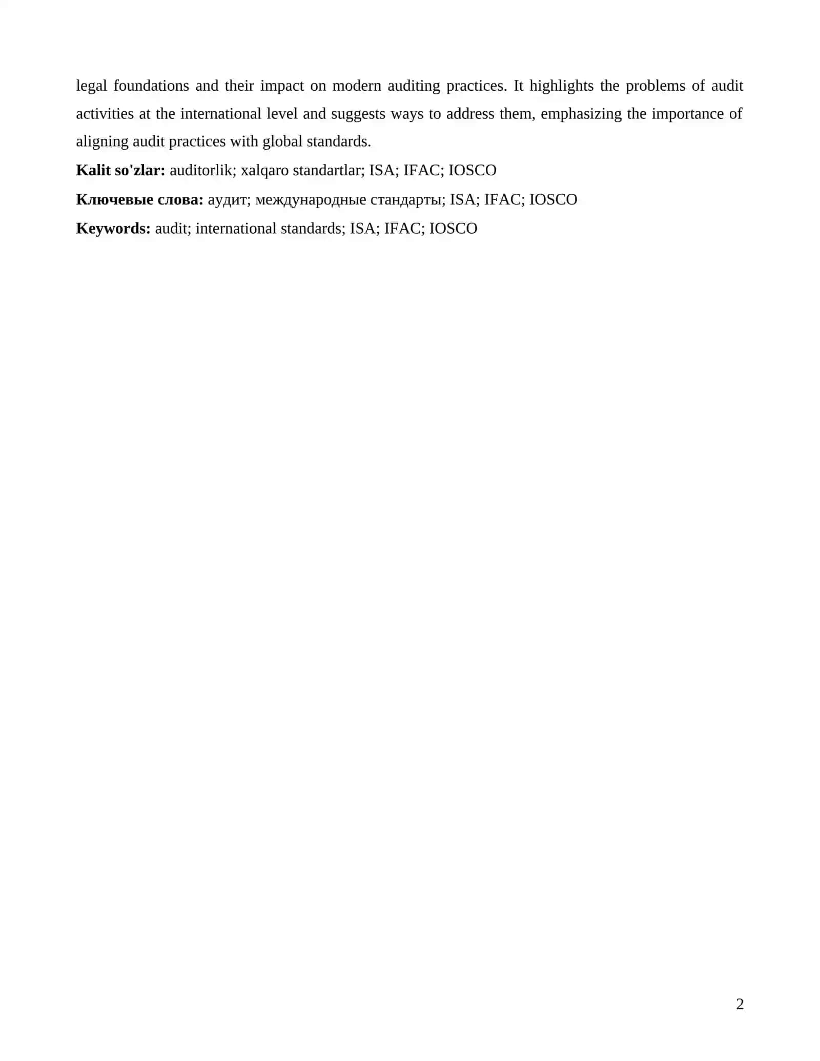 Auditorlik faoliyatining xalqaro normativ-huquqiy asoslari 2