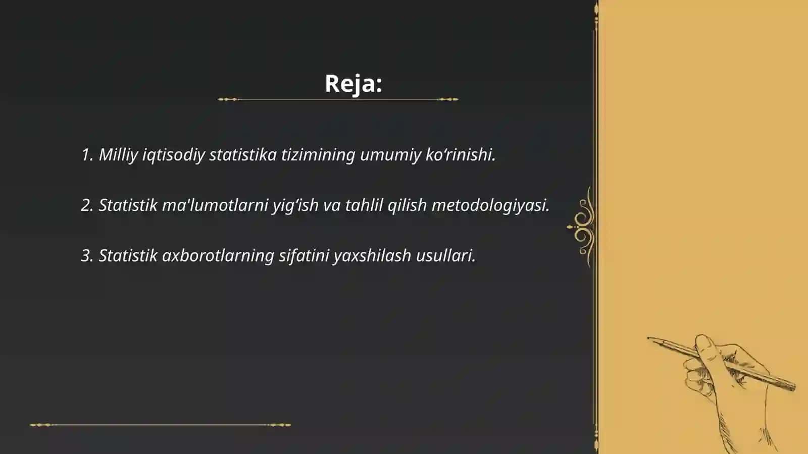 Milliy iqtisodiy statistika tizimining umumiy ko‘rinishi 2