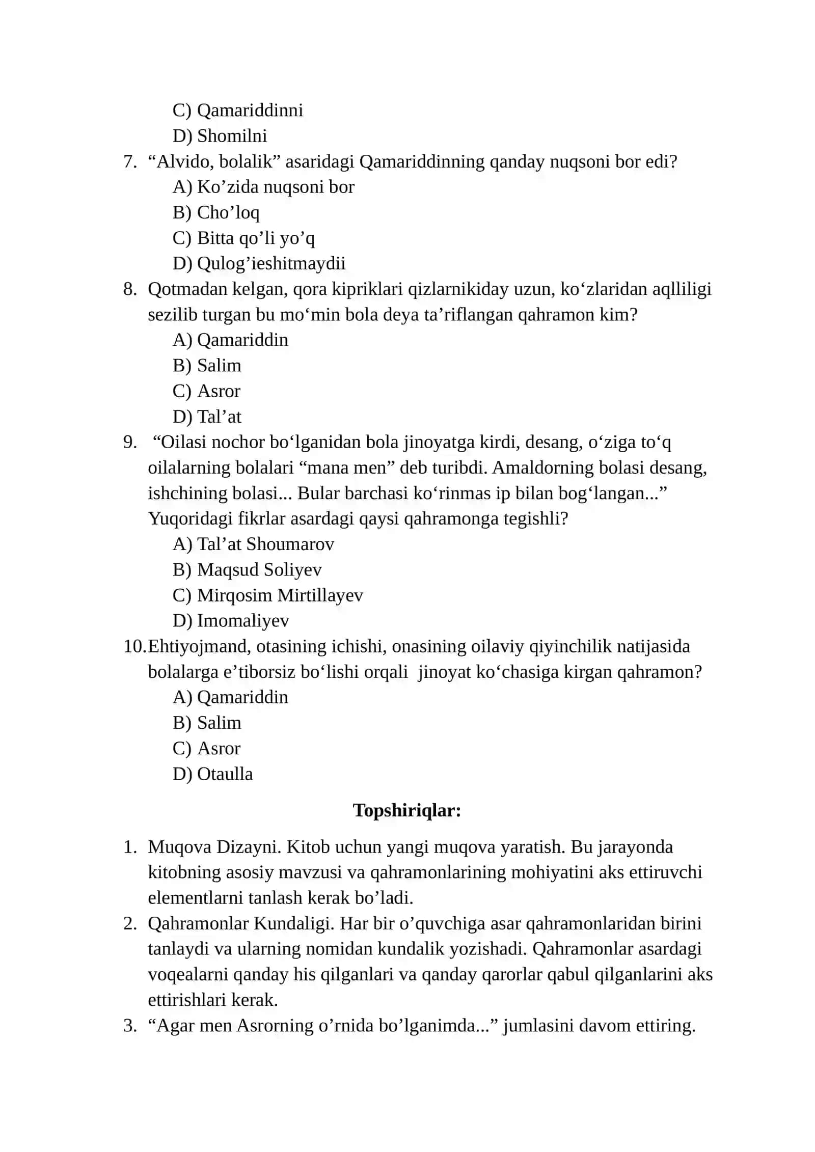 Alvido, bolalik 2
