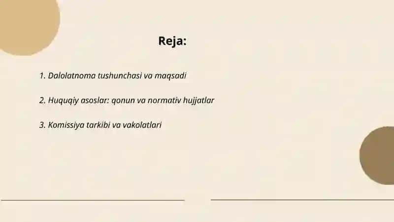 Dalolatnoma tayyorlash (komissiyasi topshirish-qabul qilish) 2