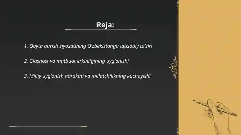 Qayta qurish siyosatining Oʻzbekistonga iqtisodiy taʼsiri 2