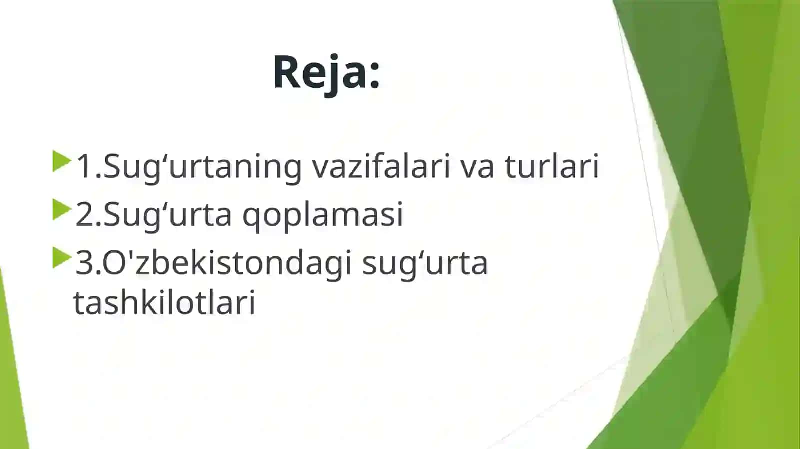 Sugʻurta qoplamasi 2
