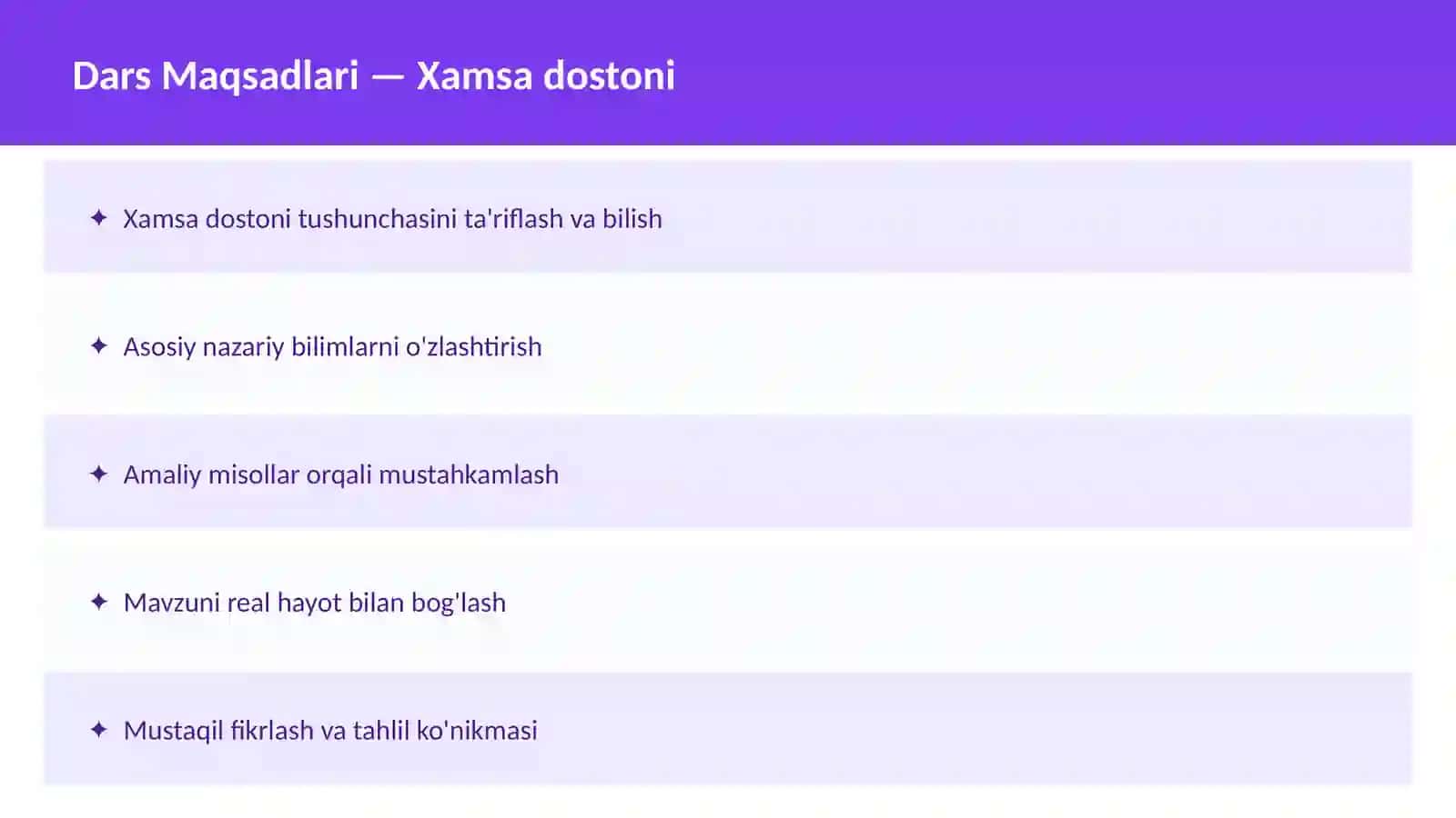 Alisher Navoiy dars ishlanma 2
