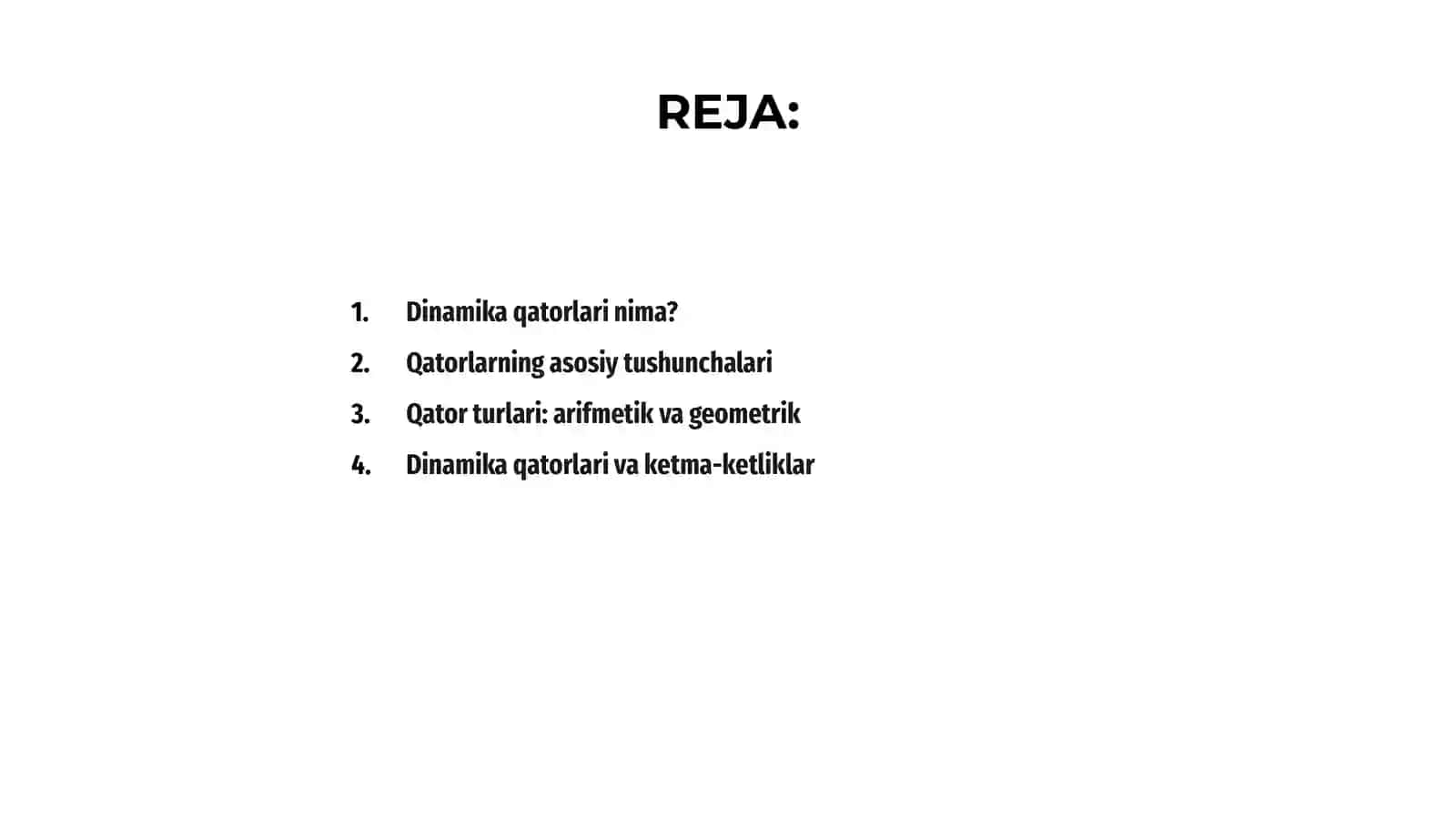 Dinamika qatorlari 2