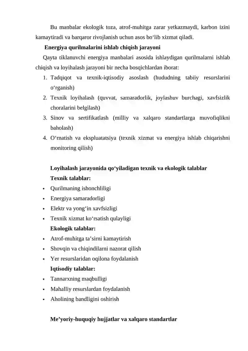 Qayta tiklanuvchi energiya manbalari 2