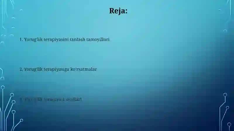 Yorug'lik terapiyasi 2