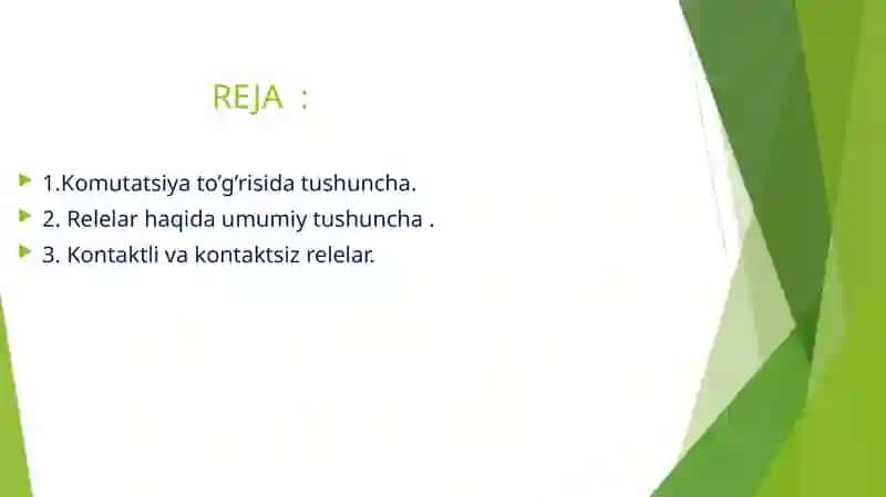Kommutatsiya elementlari 2