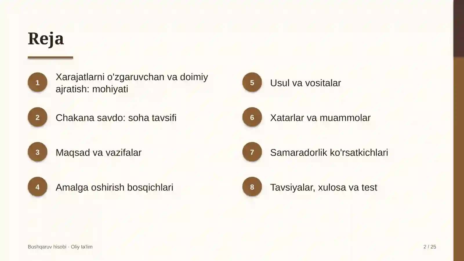 chakana savdoda xarajatlarni o'zgaruvchan va doimiy qismlarga ajratish 5724 2