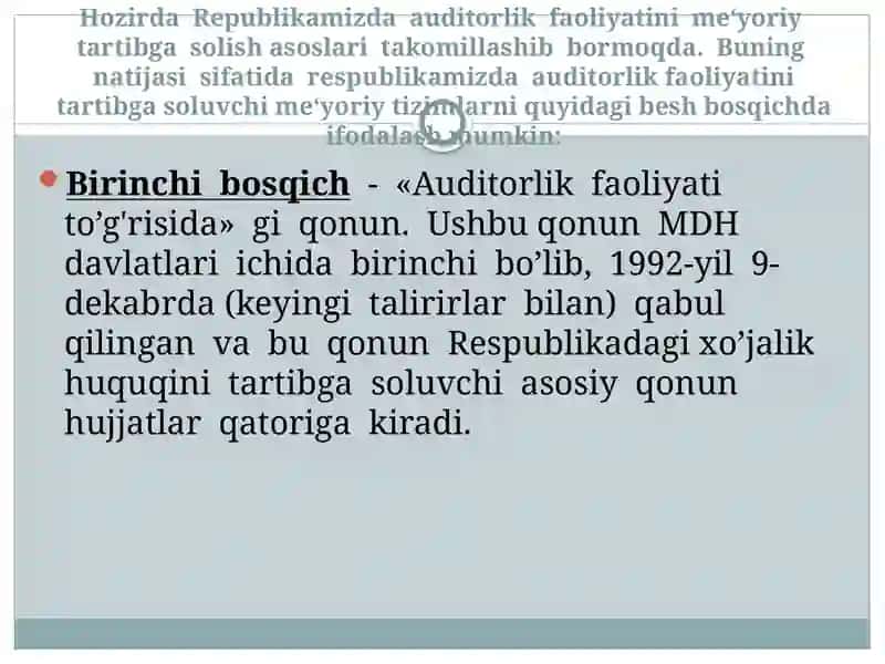 Auditorlik standartlarining ahamiyati va maqsadi 2