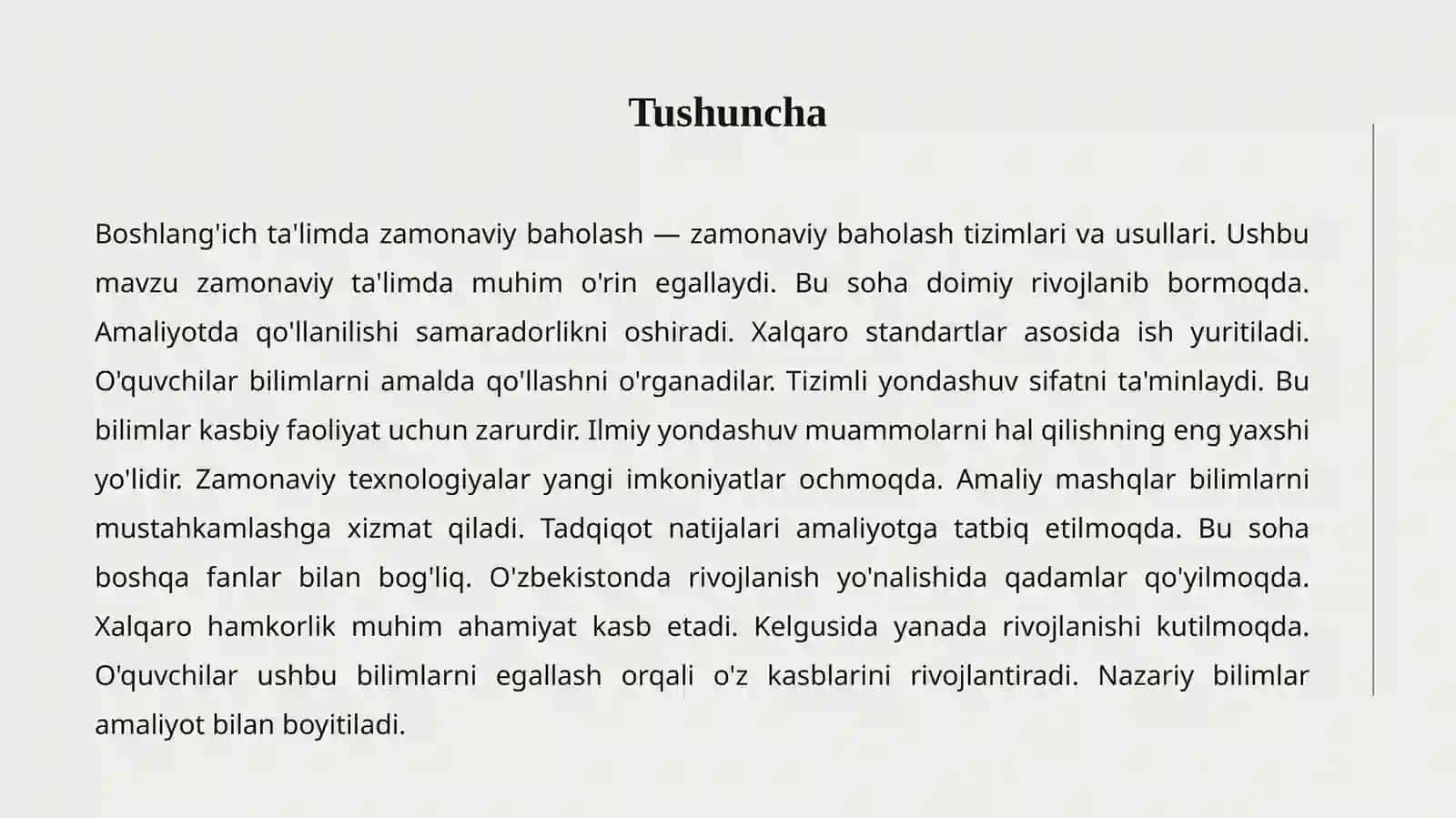 ZAMONAVIY BAHOLASH 2
