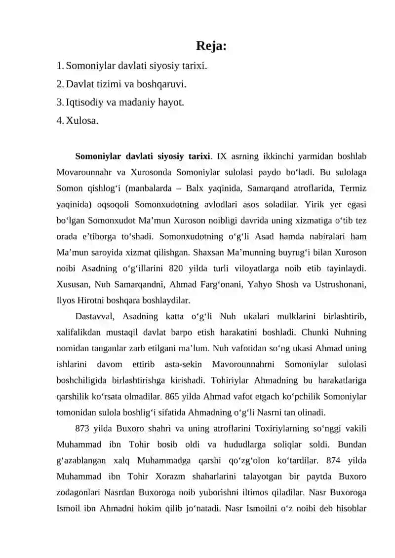 Somoniylar Davlati Tarixi 2