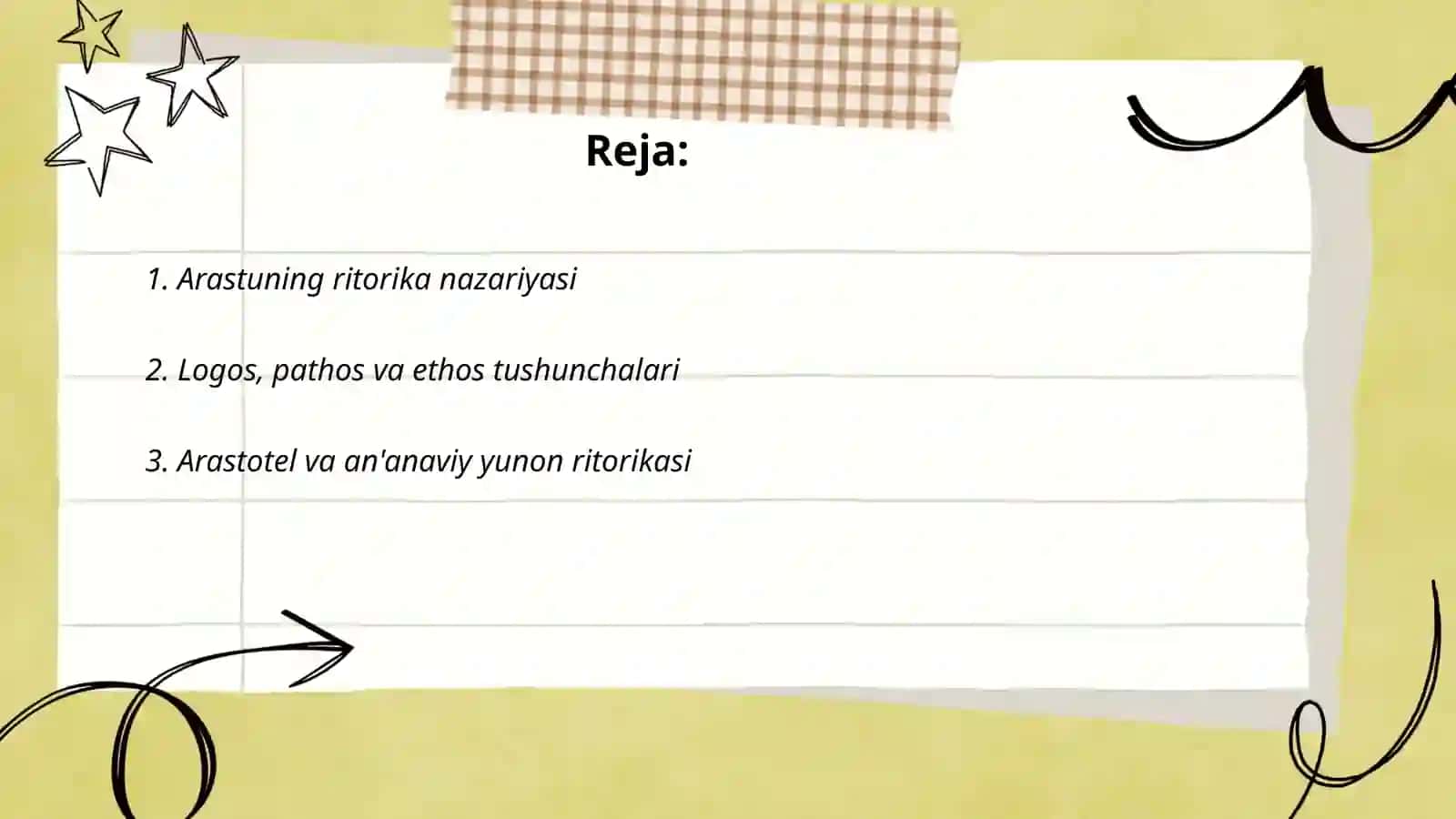 Arastuning ritorika haqidagi ta'limoti 2