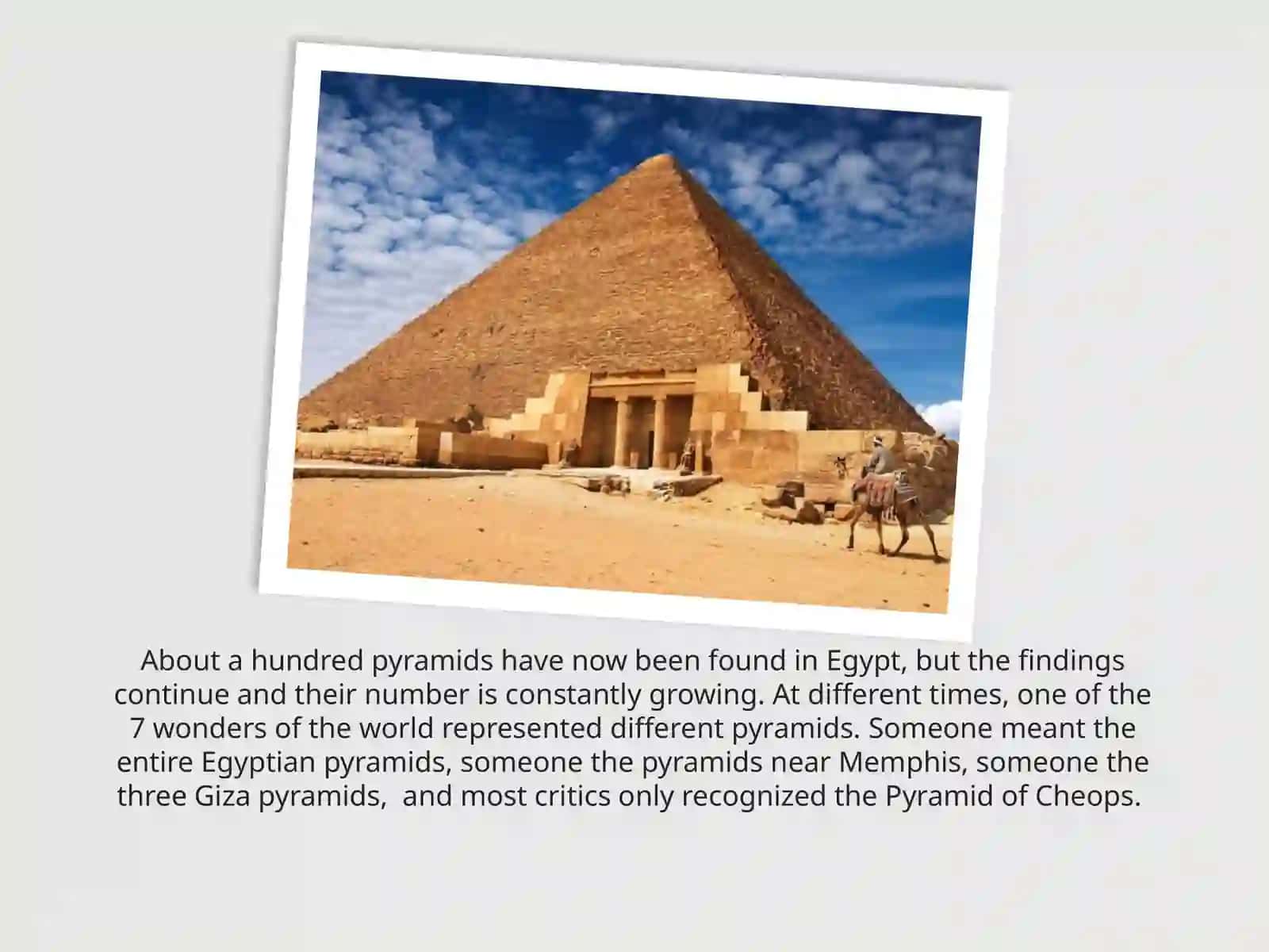 Interesting facts about the Egyptian pyramids 2