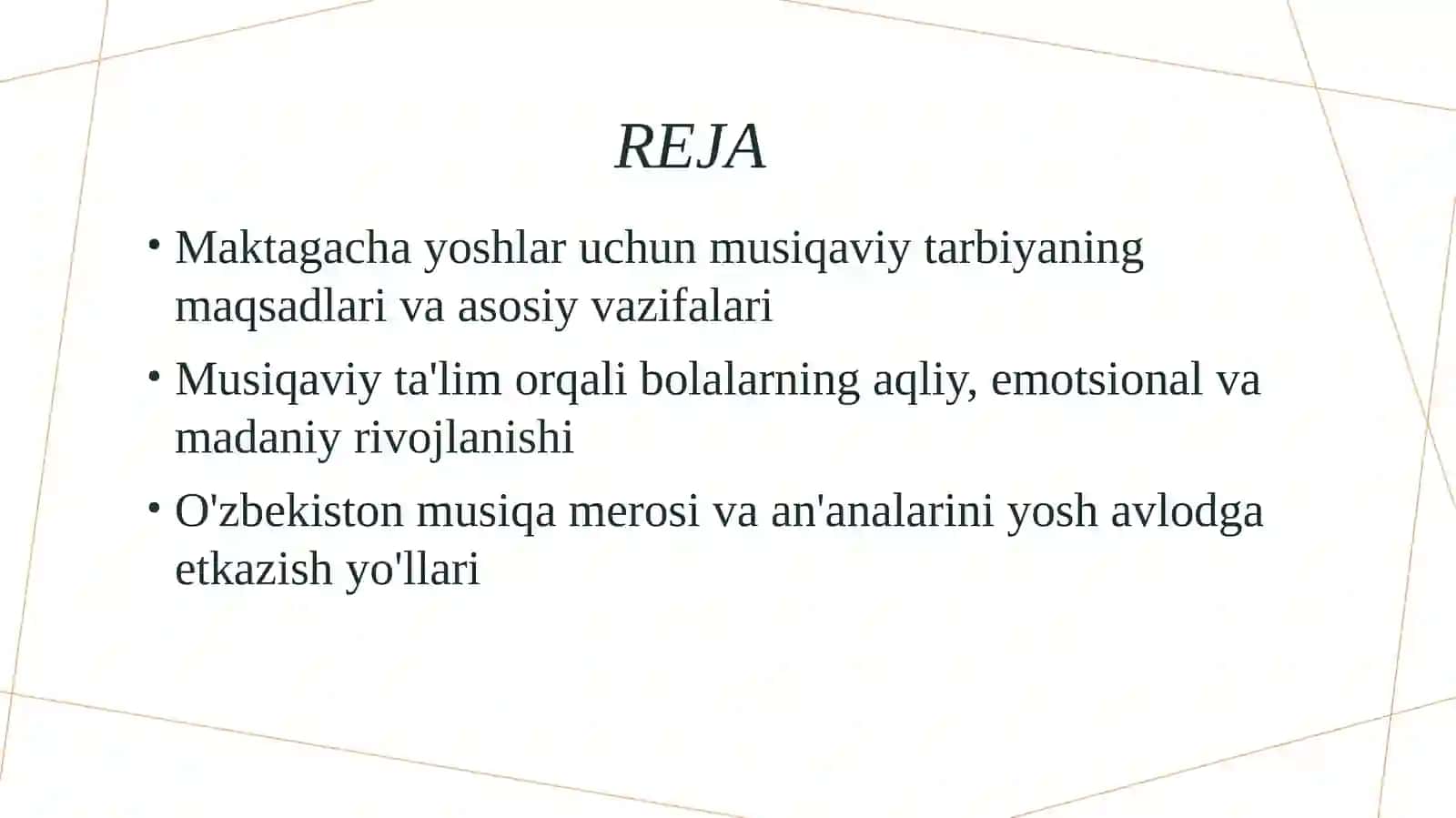 Maktabgacha talim tashkilotlari da musiqa viy tarbiyaning maqsad va vazifalari 2