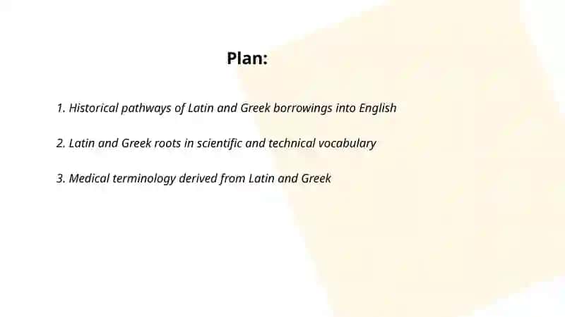 The influence of Latin and Greek on English terminology; Abdulatif Sarimsaqov 2