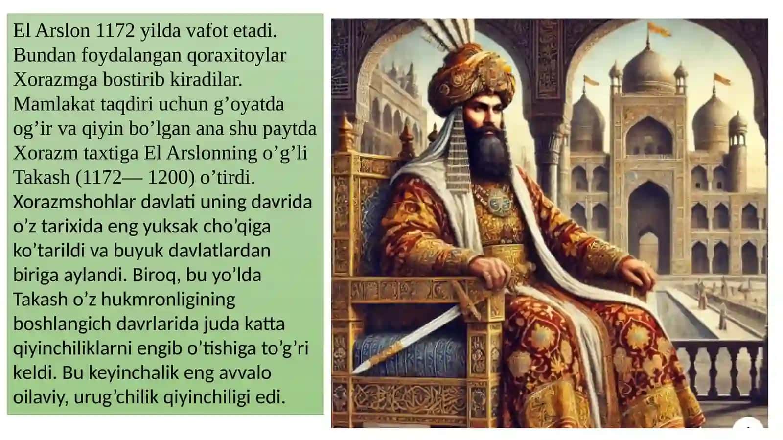 Sulton Takishislohotlari 2