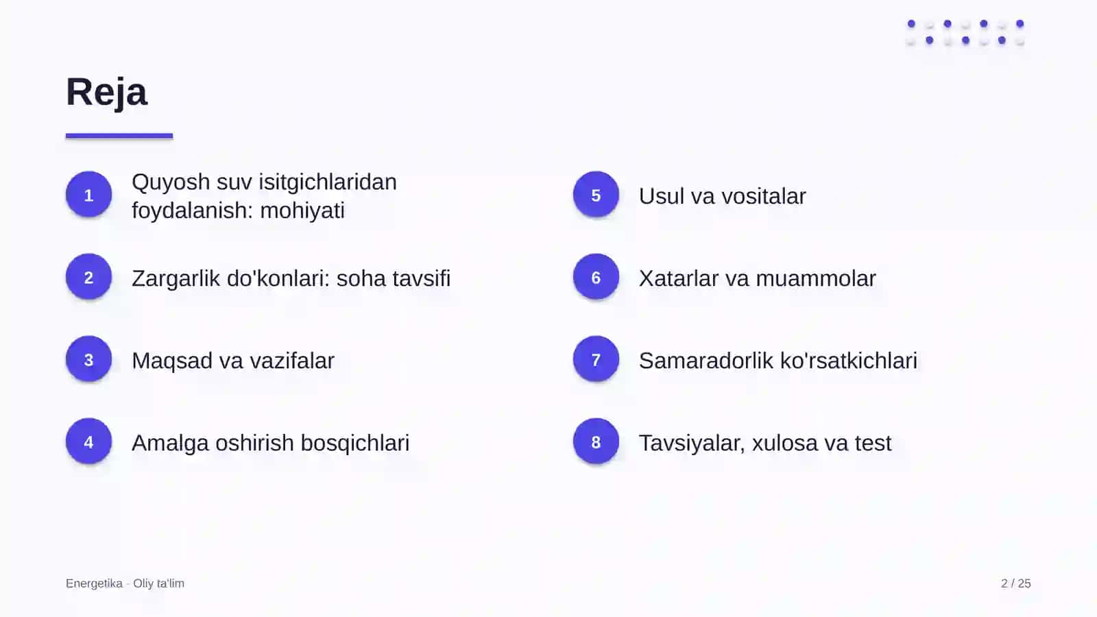 Zargarlik do'konlarida quyosh suv isitgichlaridan foydalanish 2