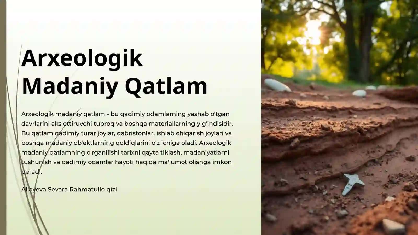 Arxeologik Madaniy Qatlam 2