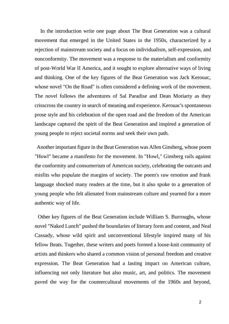 BEAT GENERATION. THE MAIN REPRESENTATIVES 2