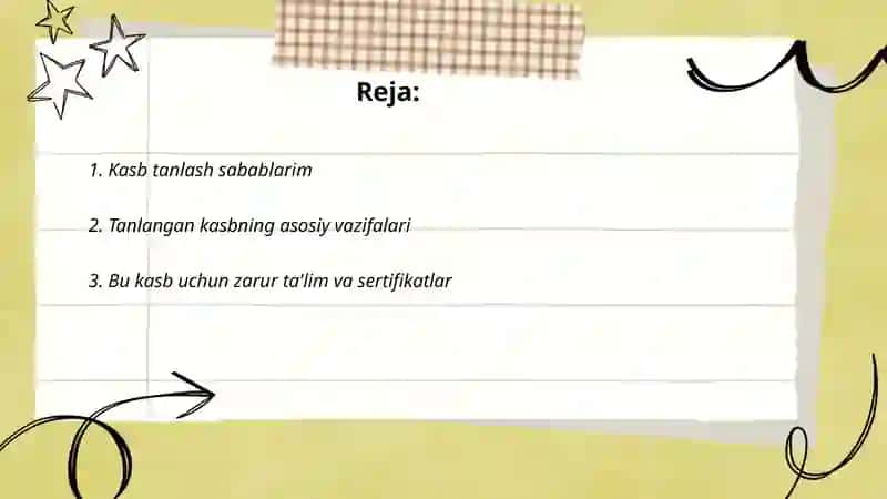 Men tanlagan kasb 2
