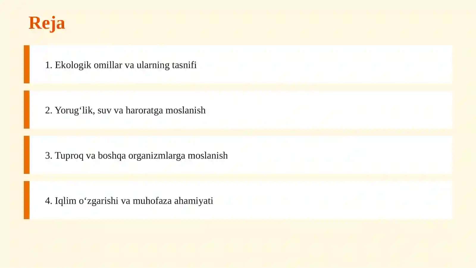 O‘SIMLIKLARNING EKOLOGIK OMILLARGA MOSLANISHI 2