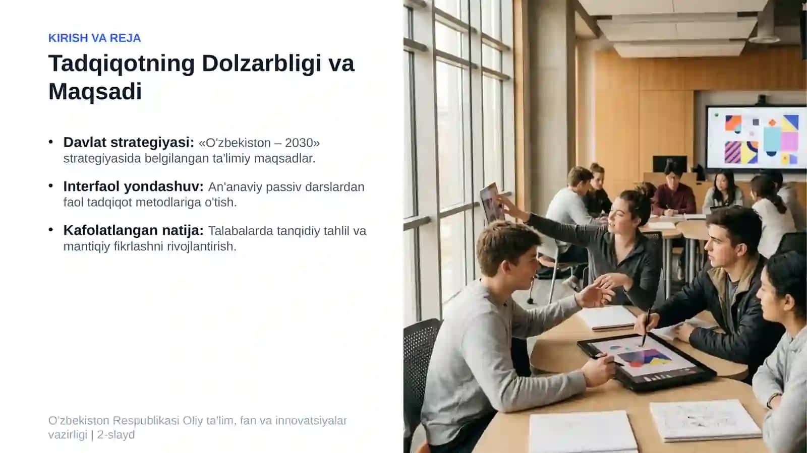 Mustaqil ish va ilmiy referat taqdimoti( talablari ga yordam) 2