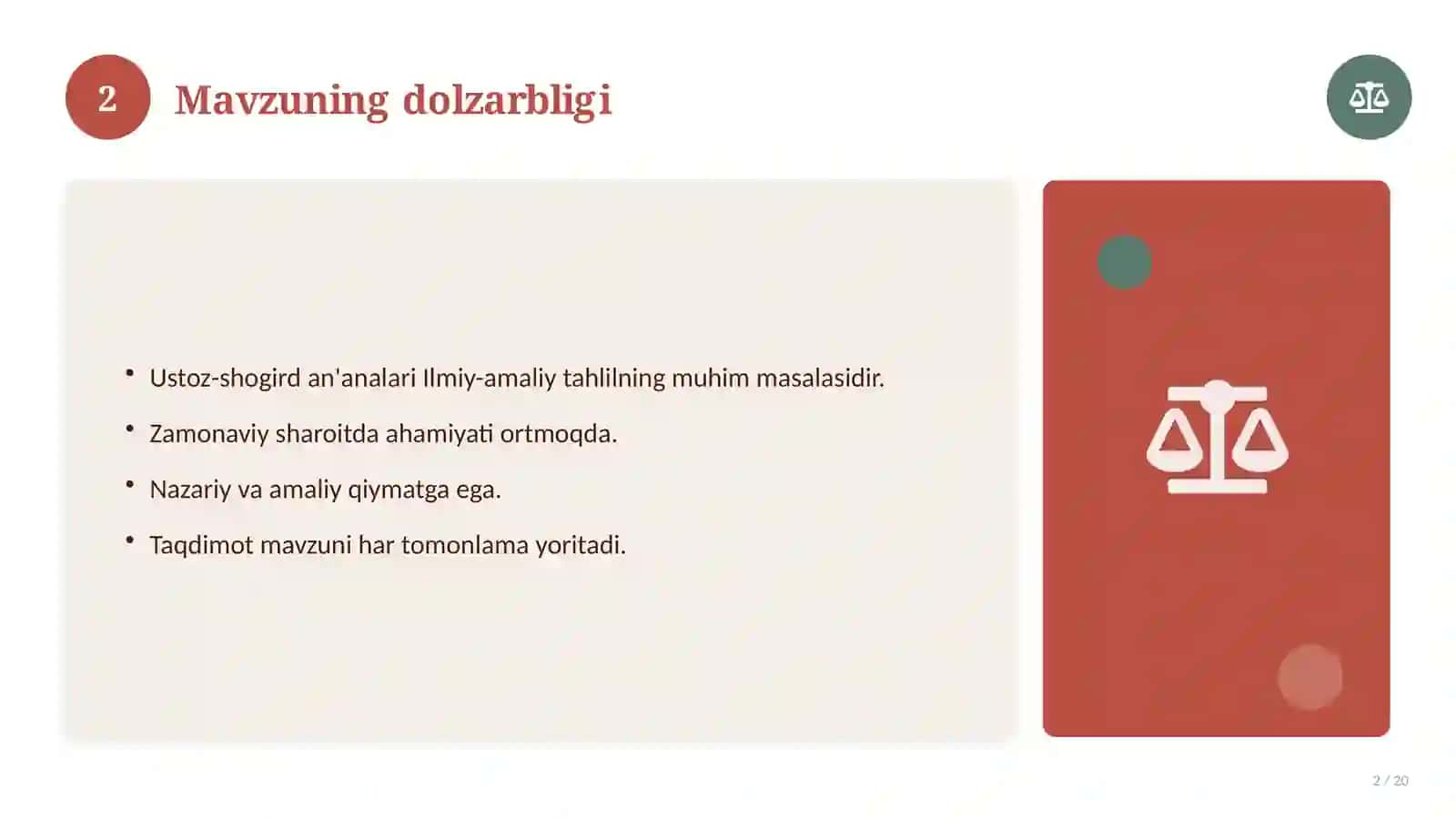 Ustoz-shogird an'analari 2