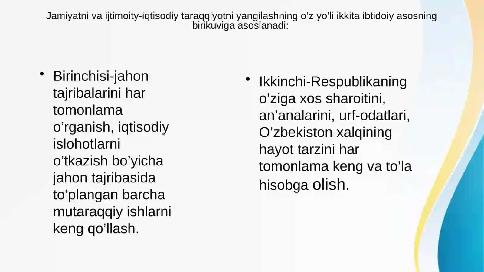 O’zbekistonda xususiy mulk va tadbirkorlikni yanada rivojlantirish 2