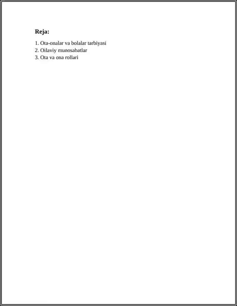 Ota-onalar va bolalar tarbiyasi 2