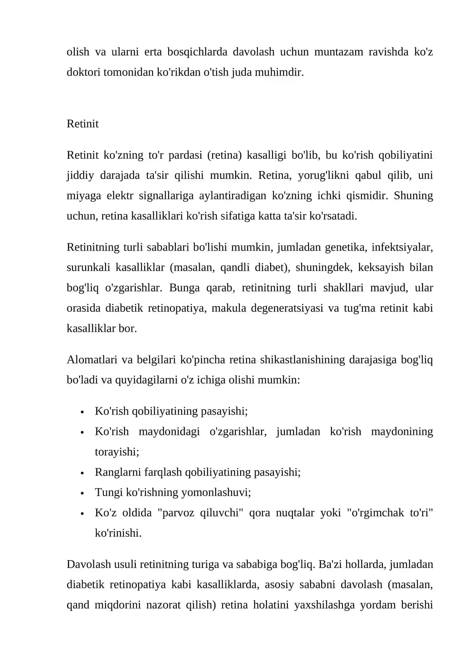 To'r parda kasalliklari 2
