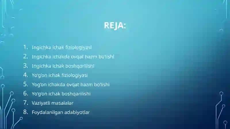 ingichka va yoʻgʻon ichakda ovqat hazm boʻlishi 2