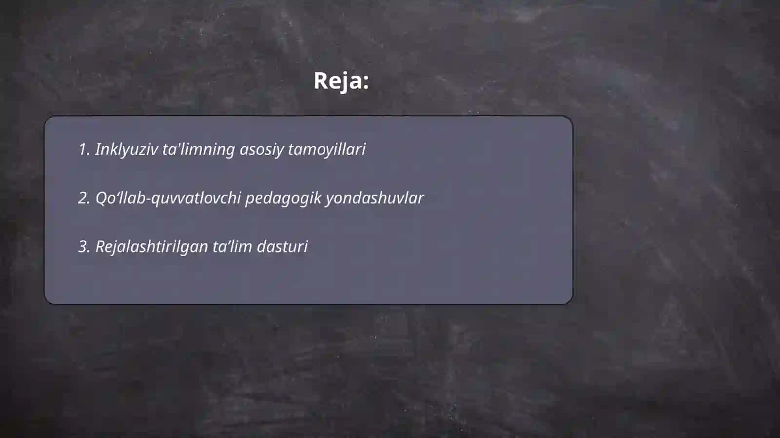 Inklyuziv ta'lim sinflari va boshlang‘ich tayanch korreksion sinflarga qabul qilinmaydigan bolalar toifalari haqida tushuncha 2