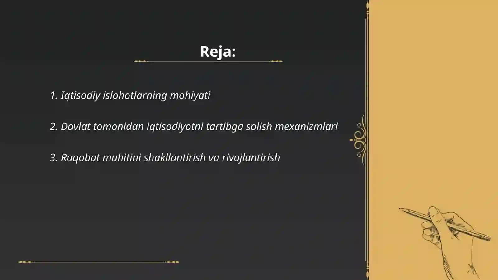 Iqtisodiy islohotlar va iqtisodiyotni davlat tomonidan tartibga solish mexanizmining shakllanishi 2