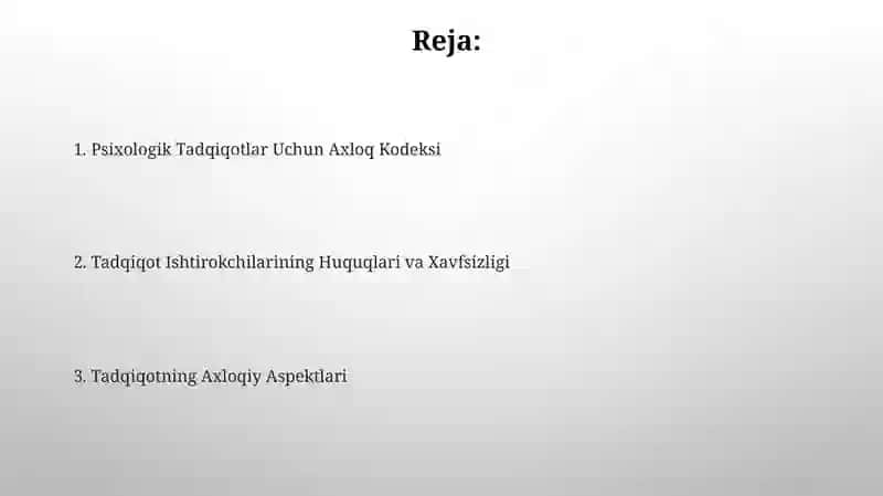 Psixolog taqdiqotching ahloq kodeqsi 2
