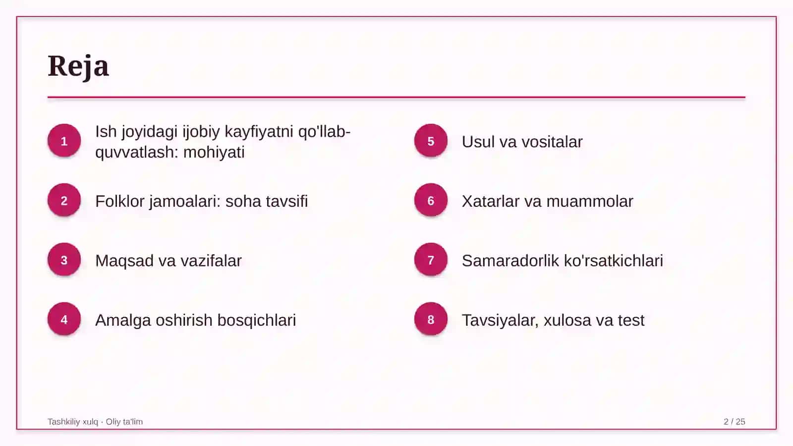 Folklor jamoalarida ish joyidagi ijobiy kayfiyatni qo'llab-quvvatlash 2