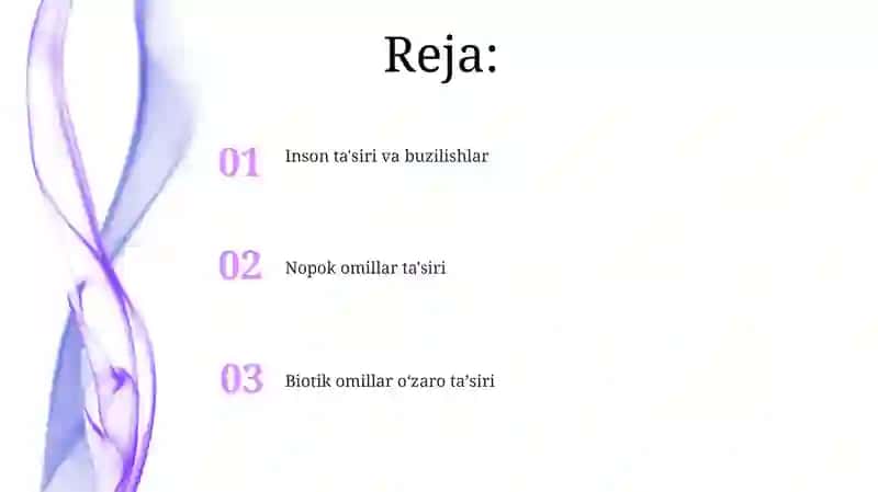 Turli ekologik omillarning tirik organizmlarga taʼsir etish mexanizmlari 2