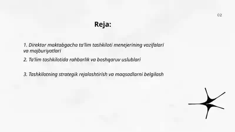 Direktor maktabgacha ta'lim tashkiloti menejeri 2