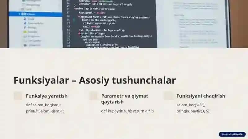 Dasturlashda Funksiya va Modullar 2