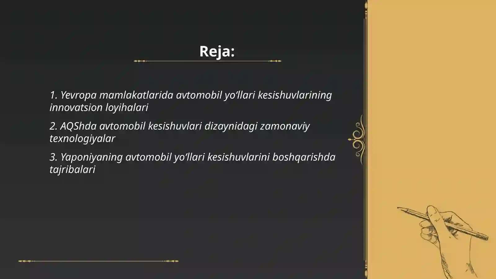 Avtomobil yoʻllarini qidiruv va loyihalash 2